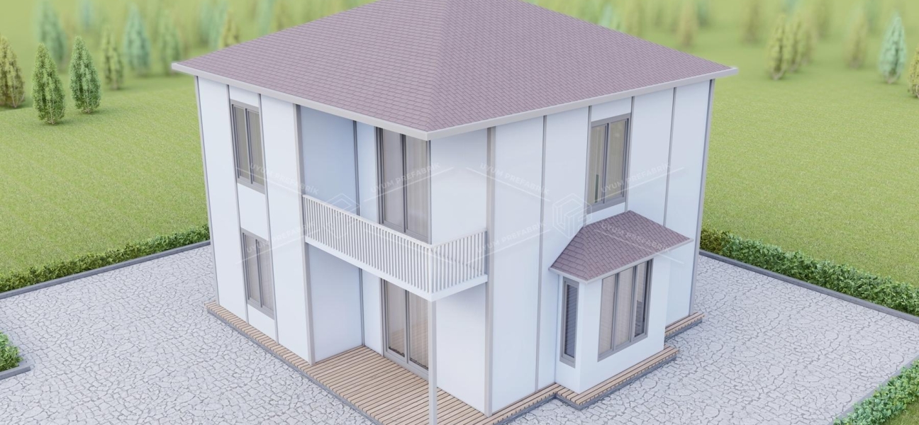 UP212 KINIK 120m² Çift Katlı Çelik Ev UP212 KINIK 120m² Çift Katlı Çelik Ev