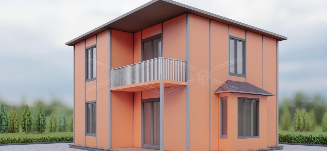 UP212 KINIK 120m² Çift Katlı Çelik Ev UP212 KINIK 120m² Çift Katlı Çelik Ev