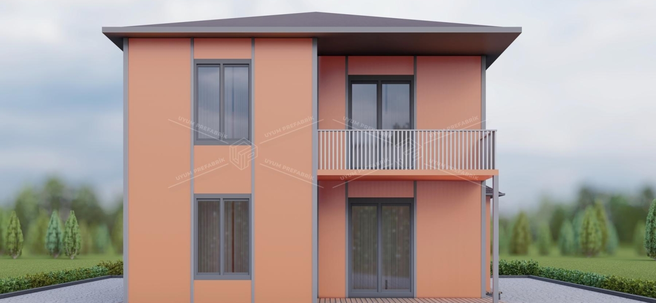 UP212 KINIK 120m² Çift Katlı Çelik Ev UP212 KINIK 120m² Çift Katlı Çelik Ev