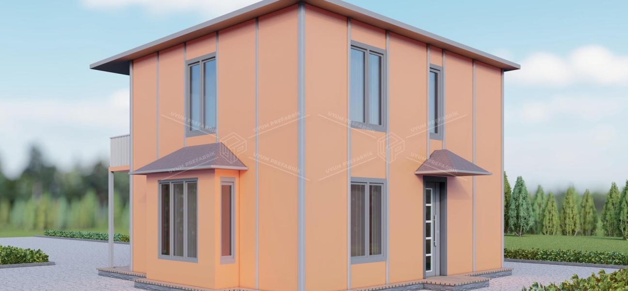 UP212 KINIK 120m² Çift Katlı Çelik Ev UP212 KINIK 120m² Çift Katlı Çelik Ev