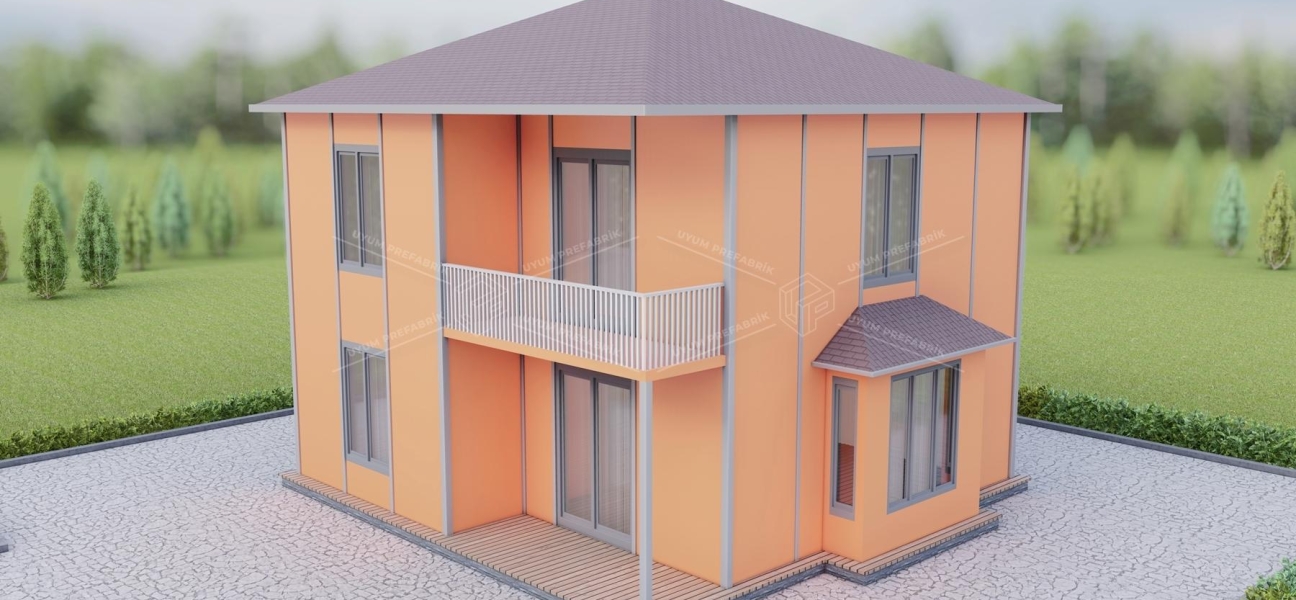 UP212 KINIK 120m² Çift Katlı Çelik Ev UP212 KINIK 120m² Çift Katlı Çelik Ev